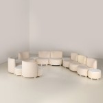 Set of seats and tables by Bernard Govin