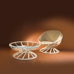 ‘Manille Écorcé’ armchair and coffee table by Bernard Govin