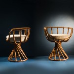  Paire de fauteuils bridge ‘Manille Écorcé’ de Bernard Govin