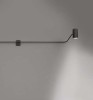 Large bed headboard double wall light by Robert Mathieu 