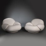 Pair of armchairs by Pierre Paulin