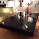 Grande Table Basse Années 70 Laquée Noir