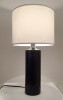 Black ceramic lamp by Georges Jouve