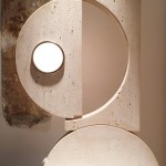 Grande Lampe en Travertin de Alberto Smania, Edition Aldebaran