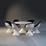 Dining set by Jean-Pierre Laporte