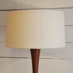 Solid mahogany floor lamp by Joseph Andre Motte