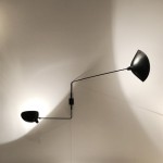 Simple wall lamp with double arm by Serge Mouille