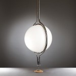 Floor- ceiling lamp  by Jean Pierre Garrault and Henri Delord.