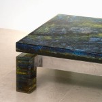 Exceptional resin low table by Gilles Charbin 