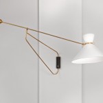 Adjustable wall light with counterwight by Robert Mathieu