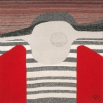 « Graphisme rouge gris » tapestry by Danièle Raimbault-Saerens