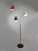 Rare floor lamp with 3 adjustable arms by Robert Mathieu 