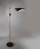 Black lacquered floor lamp by Oscar Torlasco