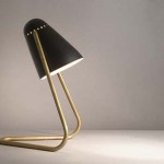 Black cocotte desk lamp by Robert Mathieu