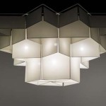 Monumental archi-lumiere ceiling light by Christian Germanaz