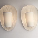 Pair of model 132 wall lights by Jacques Biny