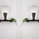 Rare pair of 198 model plant holder wall lights by Jacques Biny