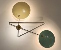 Rare double light wall light by Bruno Gatta