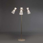 Rare floor lamp with 3 arms with ball joint system by Robert Mathieu