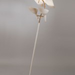 Rare white lacquered floor lamp by Oscar Torlasco 