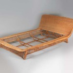 Exceptional rattan bed by Louis Sognot 