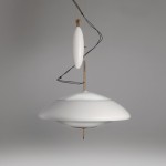 White lacquered counterweight suspension by Oscar Torlasco