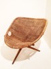 Rare Fauteuil en rotin de Joseph Andre Motte