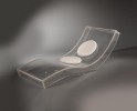 Rare chaise longue en plexiglas de Lionel Morgaine