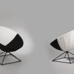 Rare pair of Radar chairs by A.R.P.