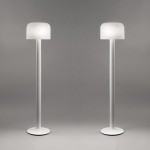 Rare pair of  floor lamps model 10527 by Michel Mortier