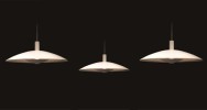 Exceptionnal set of 3 ceiling lights model 3080 by Pierre Paulin 