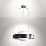 Suspension avec double opaline de Stilnovo