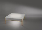 TABLE BASSE ÉCLAIRANTE EN OPALINE DE ARP