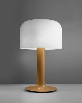 Lampe_metal_laque_marron_verre_opalin_michel_mortier_1.jpg